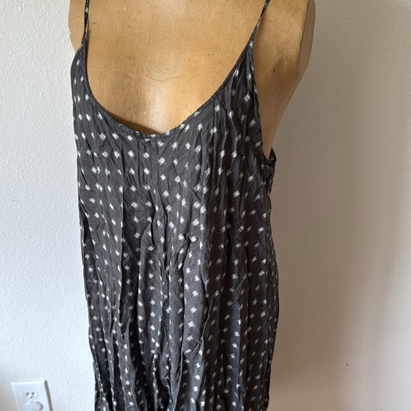 Eileen Fisher sz L Grey and White Polka Dot Dress - Picture 2 of 6